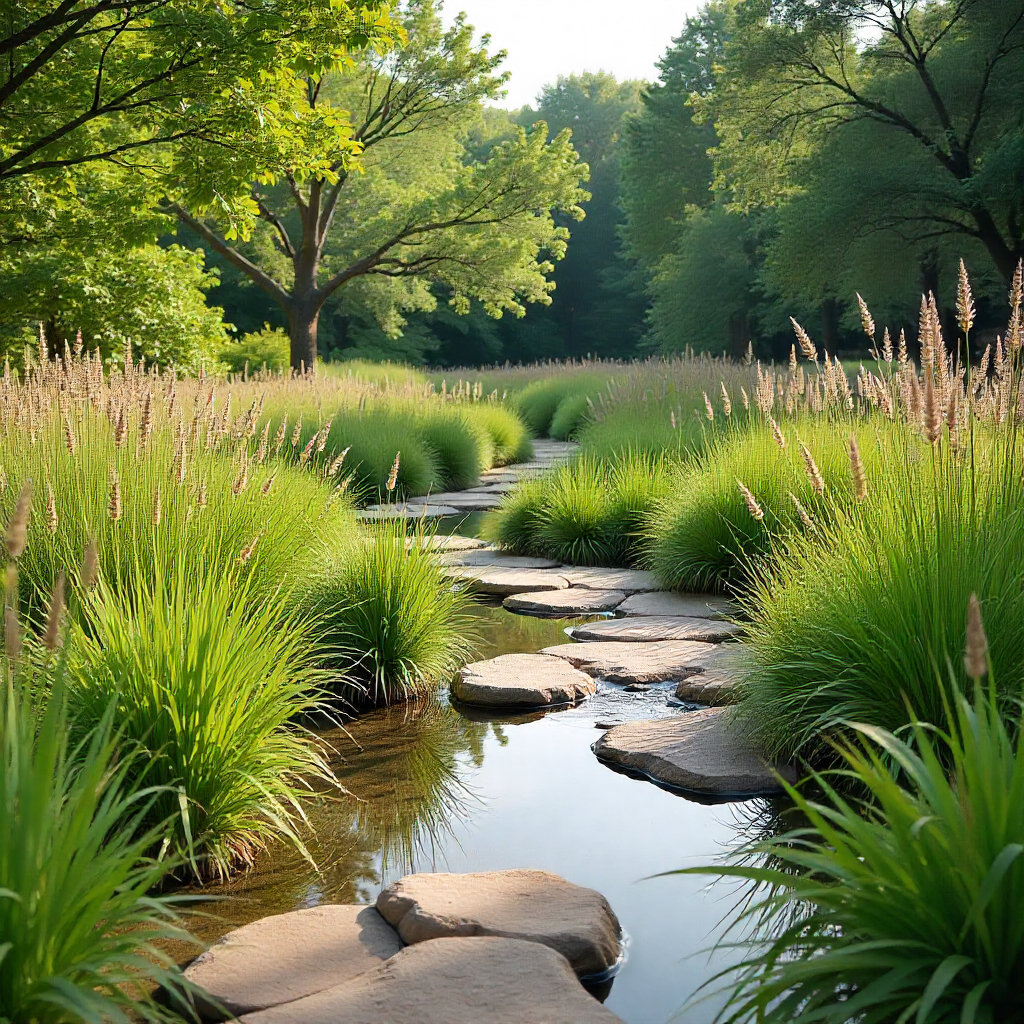 Ritning med mjuka linjer och planteringszoner